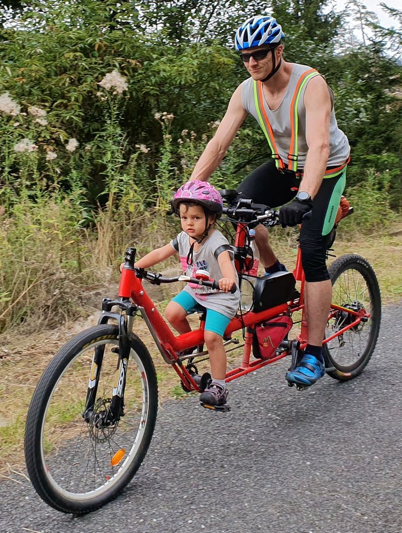 Elektrokolo dvojkolo = Tandem pro dospělého s dítětem | MTB expediční