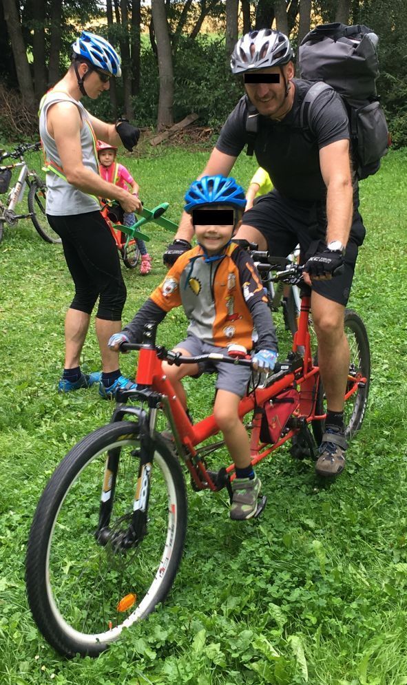 Elektrokolo dvojkolo = Tandem pro dospělého s dítětem | MTB expediční