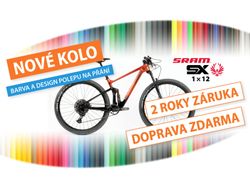 Nové celoodpružené kolo MTB 29" Spyder Cross SRAM SX Eagle 1x12 ve vel. S, M a L - barva na přání
