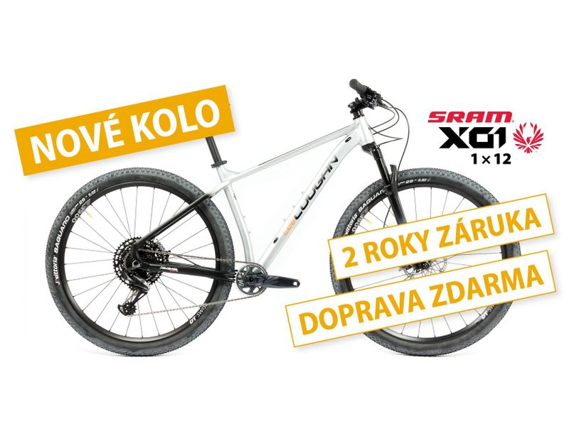 Nové kolo MTB 29" Lee Cougan Revenge SRAM X01 Eagle 1x12 stříbrno-černé matné - vel. XS, S, M a L