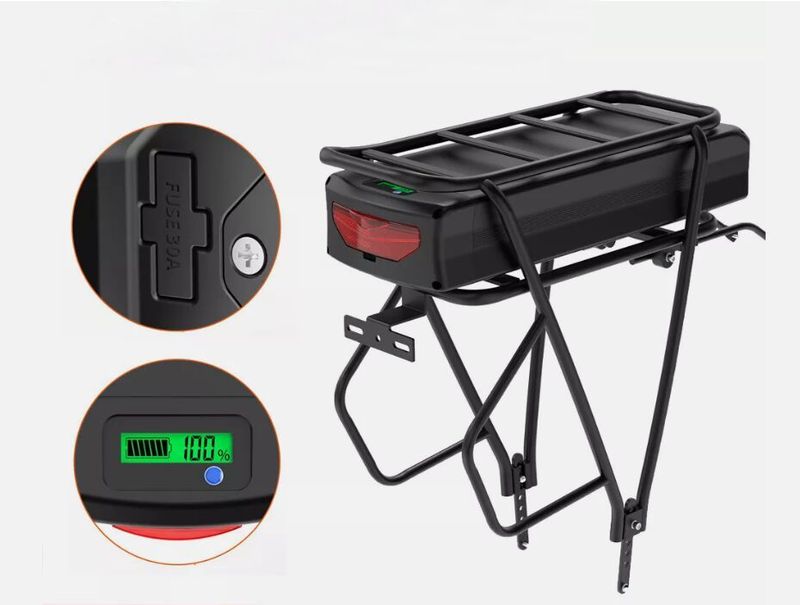 Nový 36V36Ah Baterie pro elektrokolo na zadní nosič LG21700 Buňka třídy A BMS 25A Charger 4A
