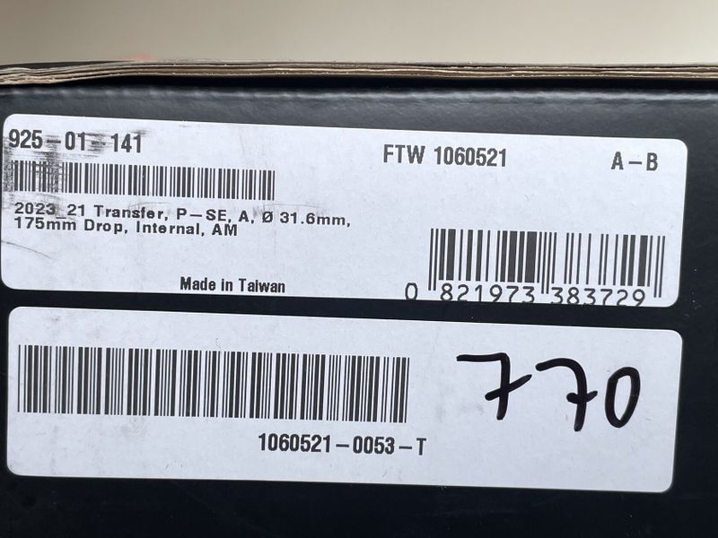 Fox Transfer Performance Elite 31.6 175mm