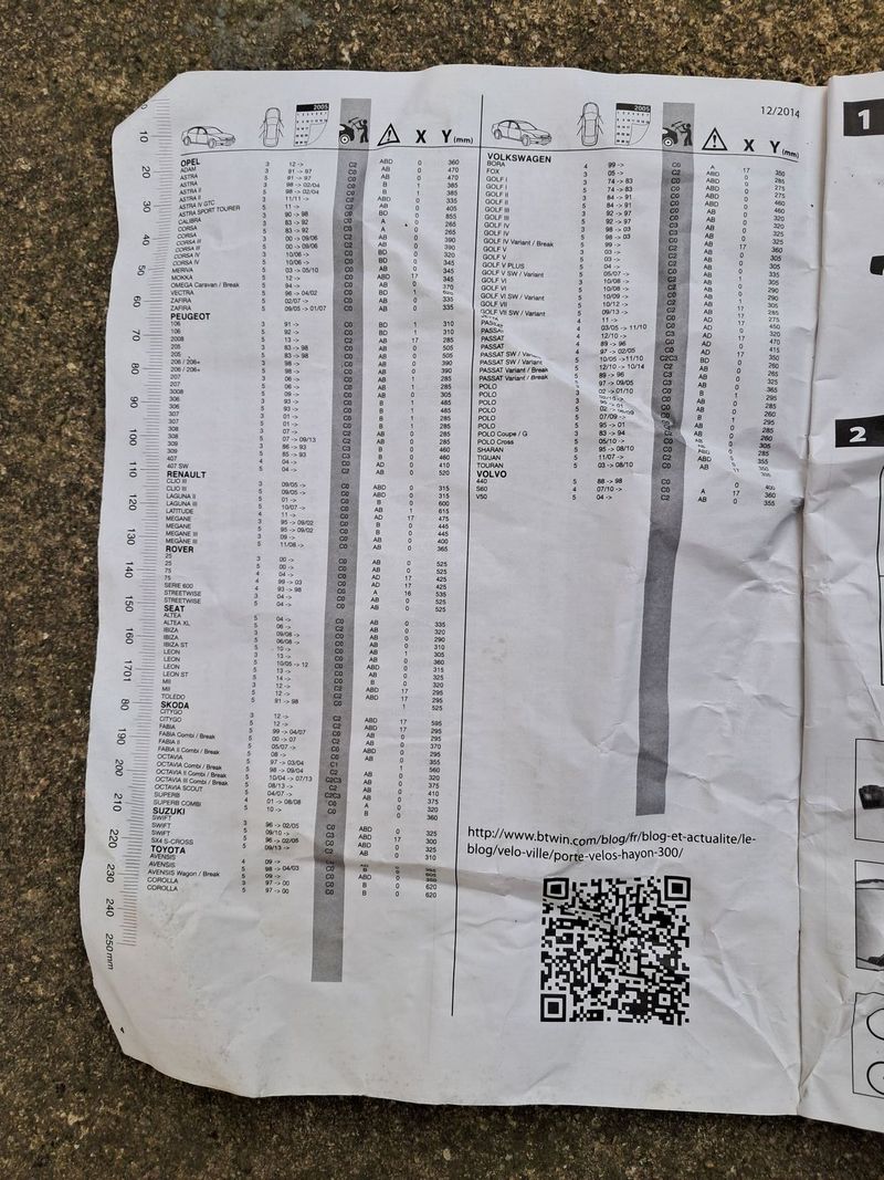 Univerzální nosič kol na auto Decathlon