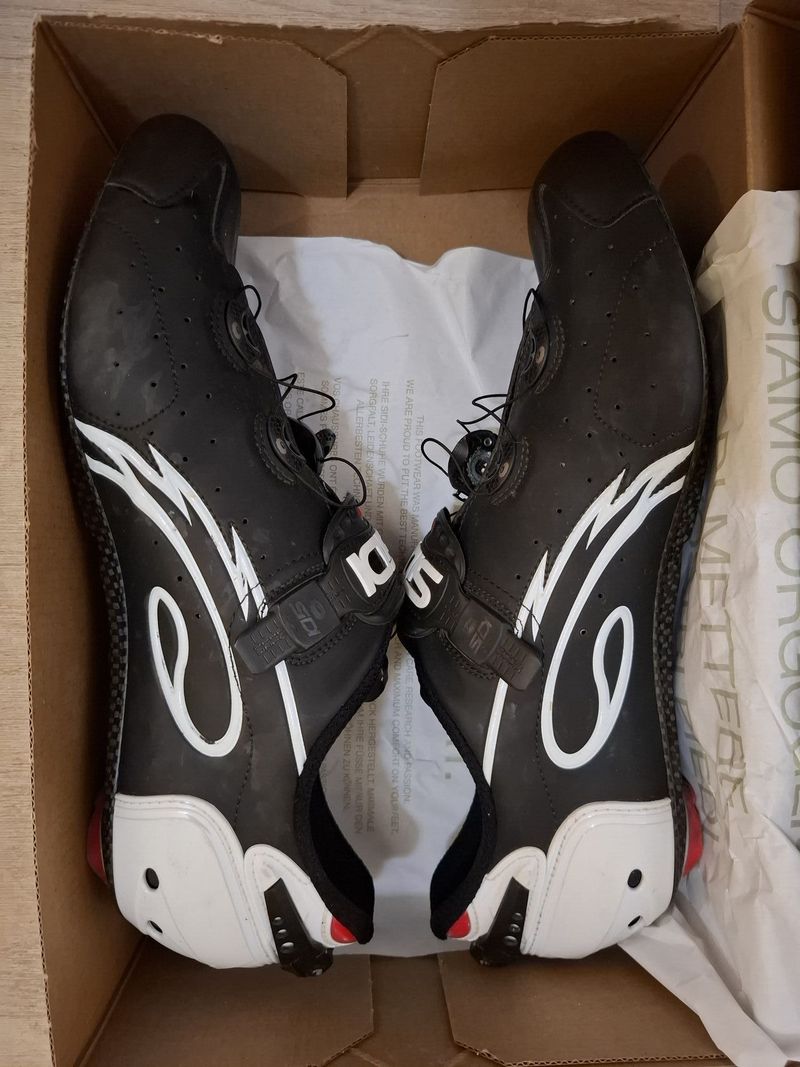SIDI Wire Carbon Vernice : mat Black/White