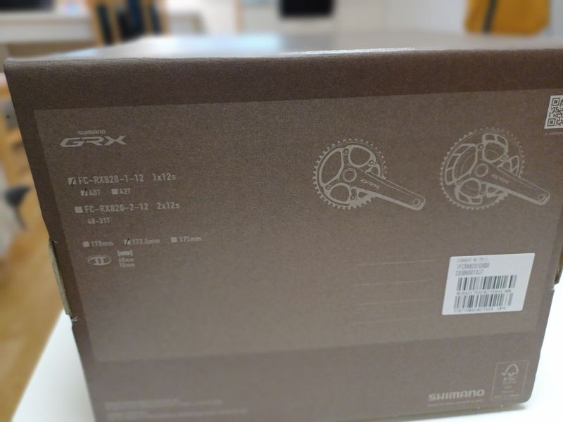 Kliky GRX RX 820 1x12 rychlostí , 172,5mm, 40z. převodník, nové