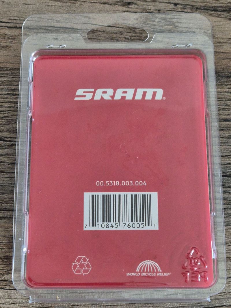 Brzdové destičky SRAM, organické 