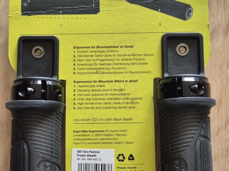 Gripy Ergon GD1 Evo Factory Frozen Stealth
