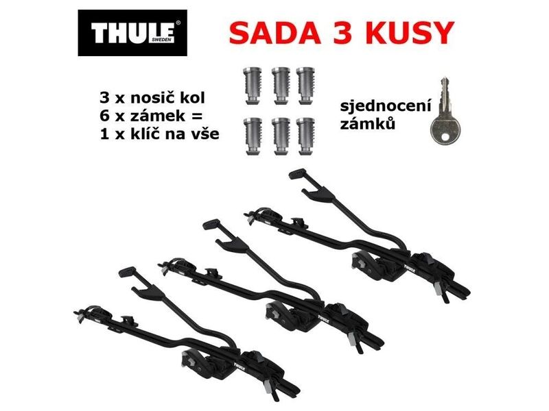 Střešní nosič kol Thule proride, 3 ks