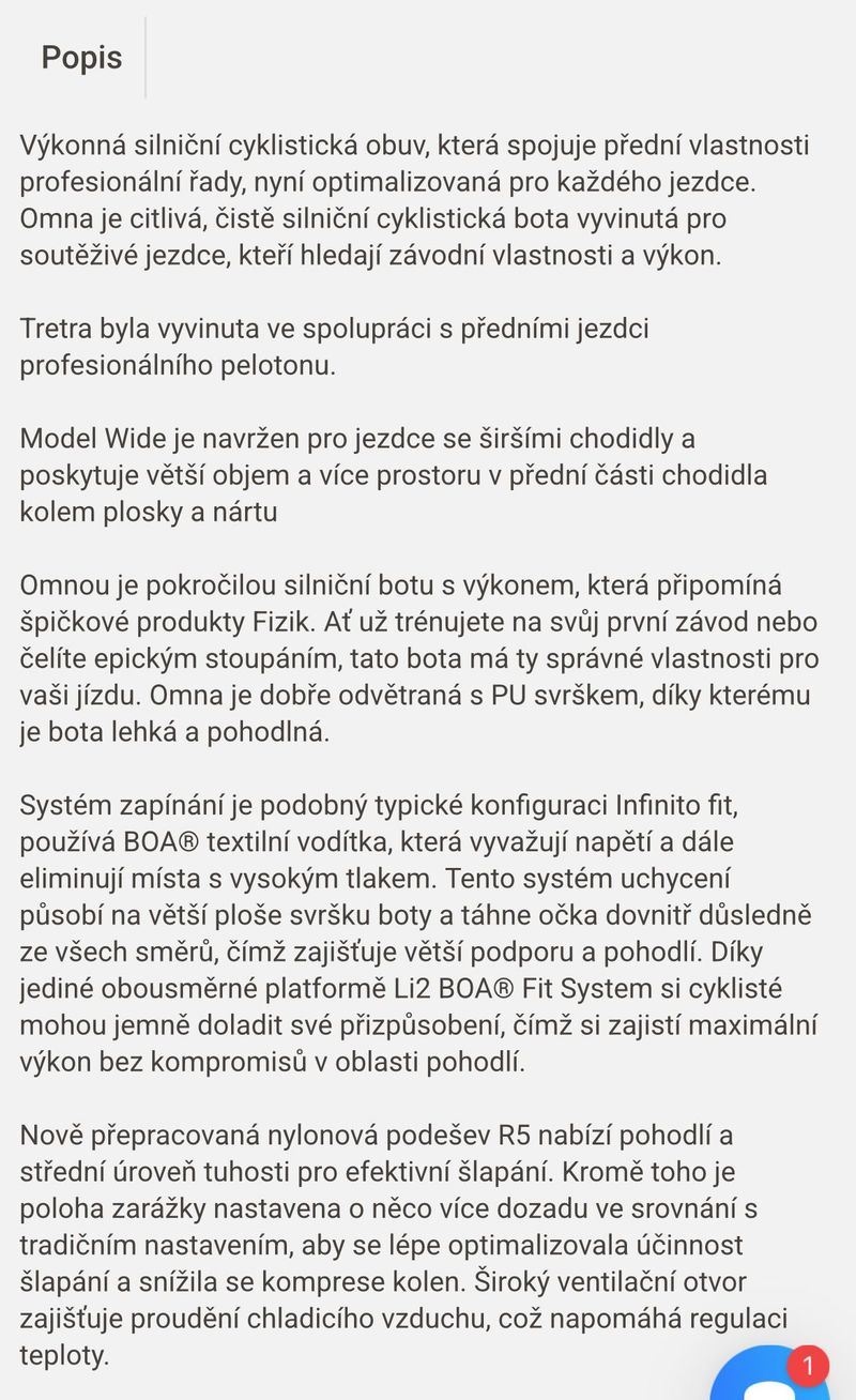 silniční tretry Fizik Vento Omna vel 41 