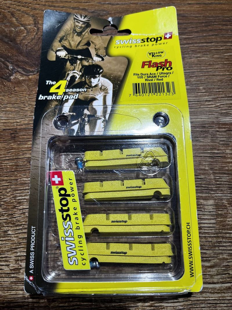 nové brzdové špalky SwissStop Race Flash Pro Yellow King