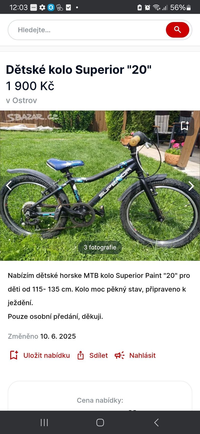 Dětské kolo Superior ""20"