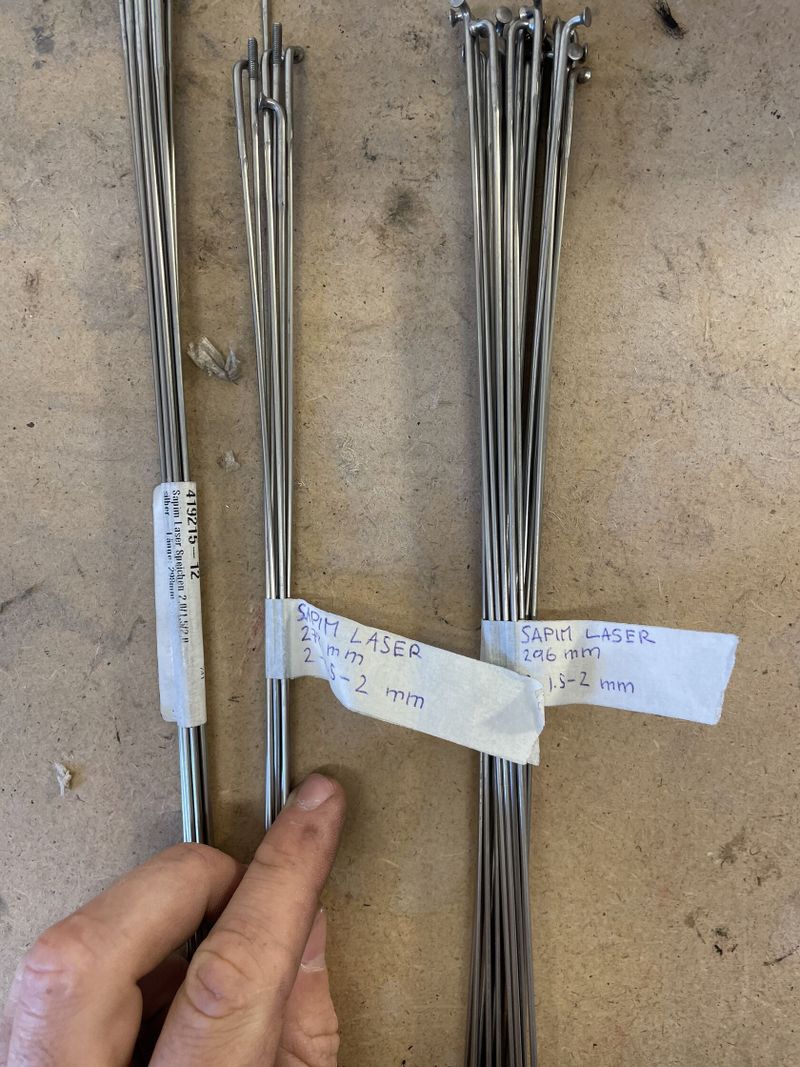 Nové dráty Sapim Laser 298mm, 296mm, 278mm, stříbrné