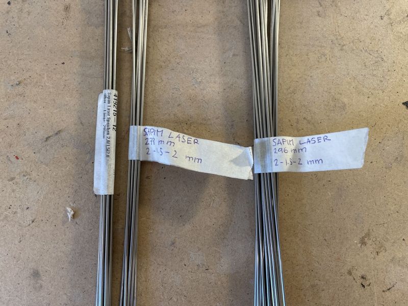 Nové dráty Sapim Laser 298mm, 296mm, 278mm, stříbrné