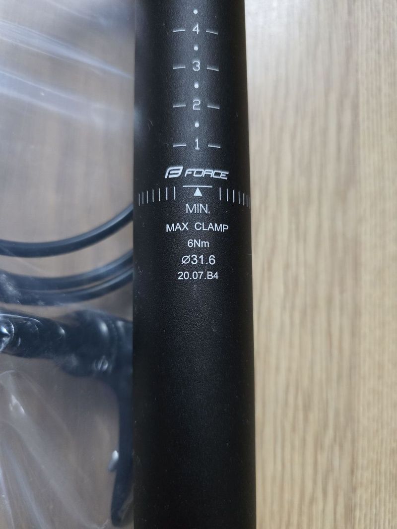 Teleskopická sedlovka Force Dropper, pro1-převodník černá (průměr/délka: 31,6/405 mm (zdvih 100mm))