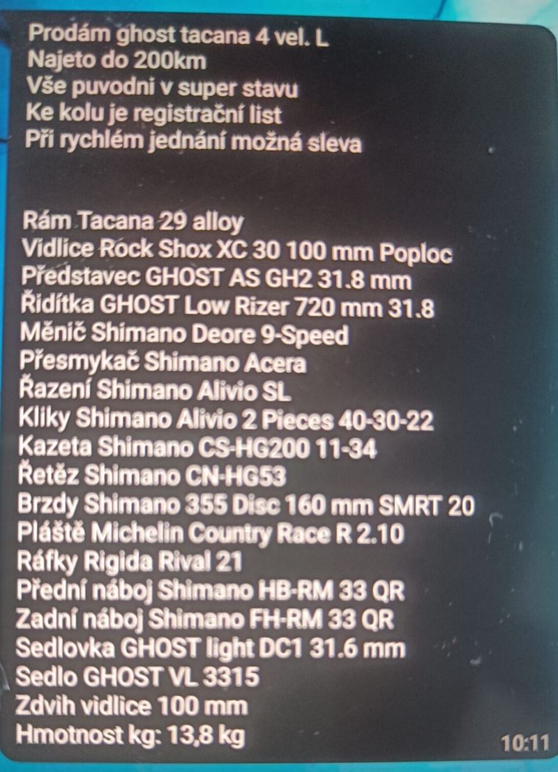 Prodám pánské horské kolo 