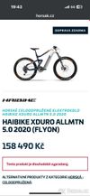 Haibike Xduro 5.0 Flyon najeto jen 2404km velikost rámu L 2x baterie PC 192000kč