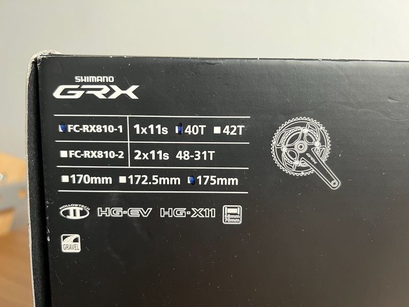 Kliky Shimano GRX FC-RX810 1x11 40T 175mm NOVÉ