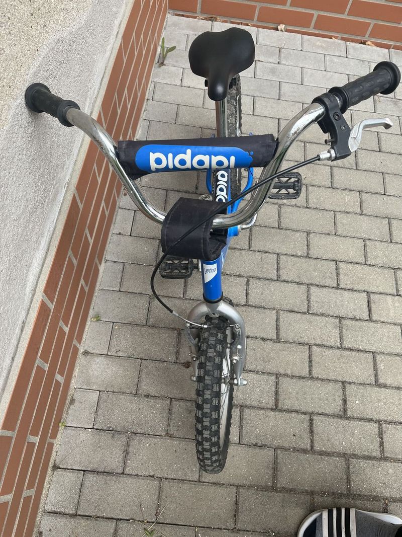 Dětské Kolo pidapi 16 +oddělávací postraní kolečka