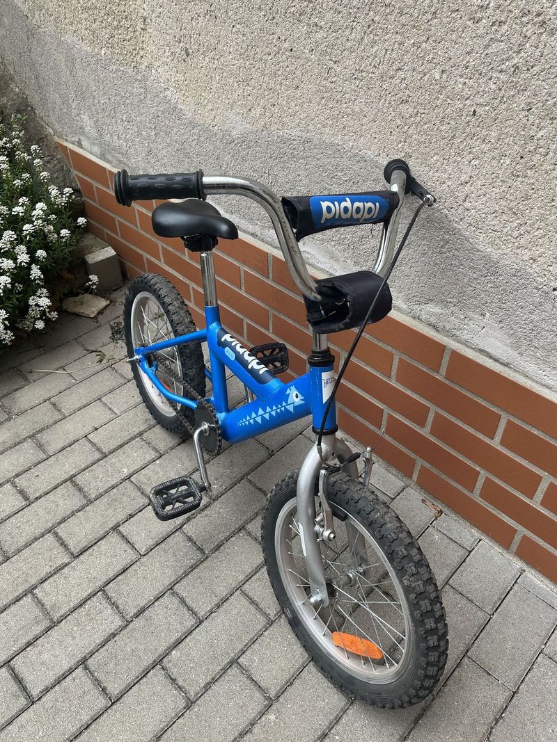 Dětské Kolo pidapi 16 +oddělávací postraní kolečka