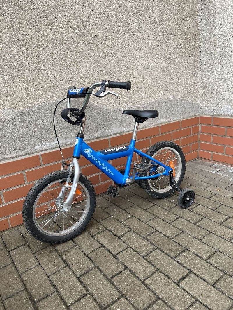 Dětské Kolo pidapi 16 +oddělávací postraní kolečka