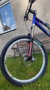 Modro-stříbrná MERIDA BIG AIR Full Al 7005- MTB, XC, sjezd - 1.majitel, pěkný stav 