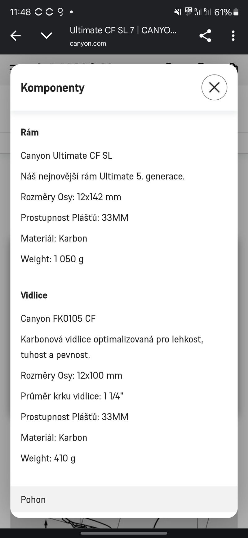 Canyon - Ultimate cf sl 7 - rezervováno