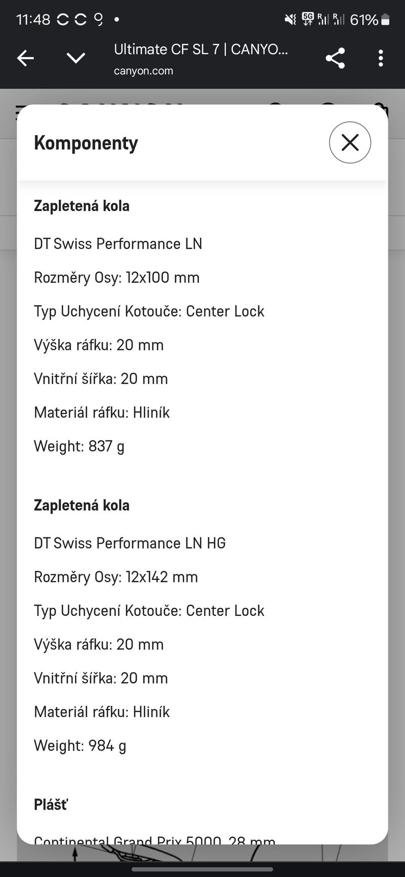 Canyon - Ultimate cf sl 7 - rezervováno
