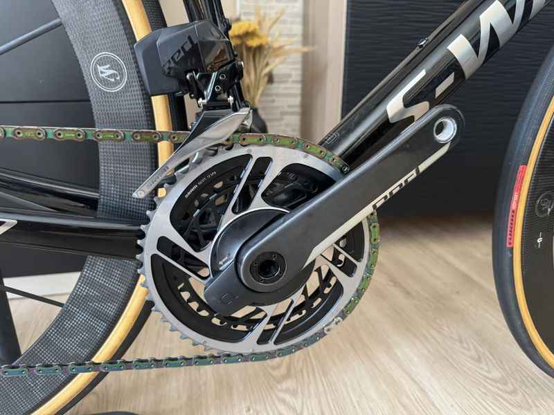 Specialized S-Works SL-7 Tarmac, LIGHTWEIGHT Meilenstein Evo Black, Sram RED AXS wattmetr, vel. 58.