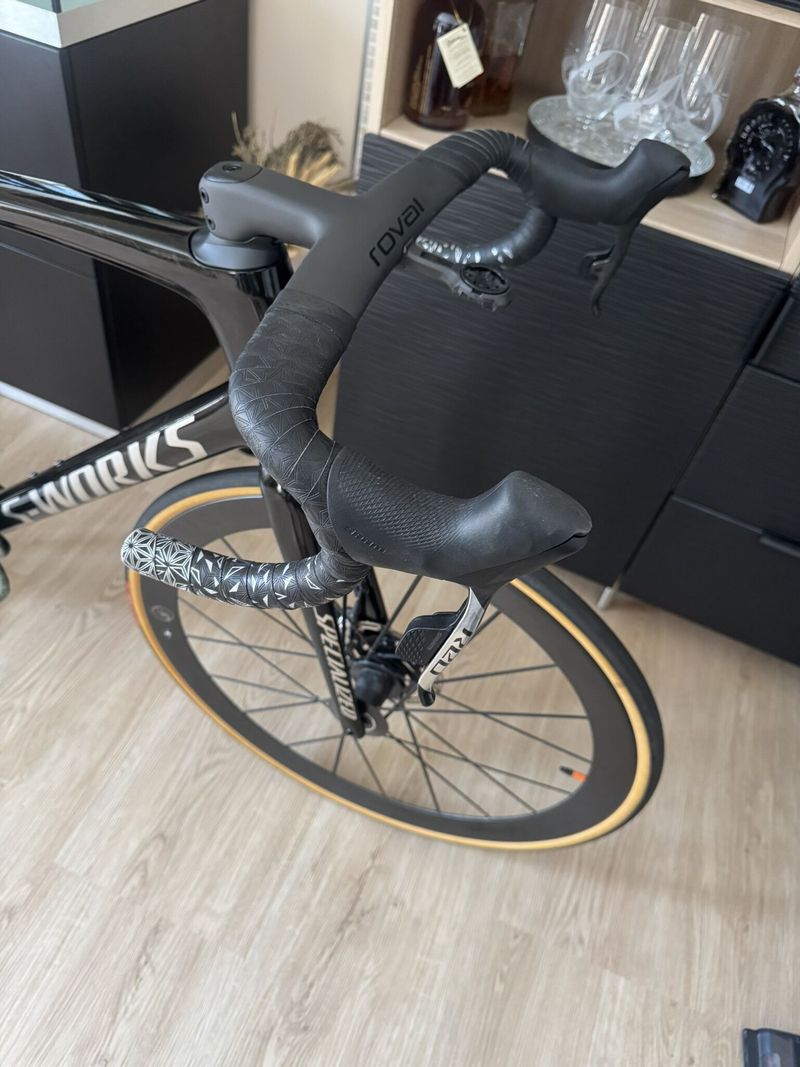 Specialized S-Works SL-7 Tarmac, LIGHTWEIGHT Meilenstein Evo Black, Sram RED AXS wattmetr, vel. 58.