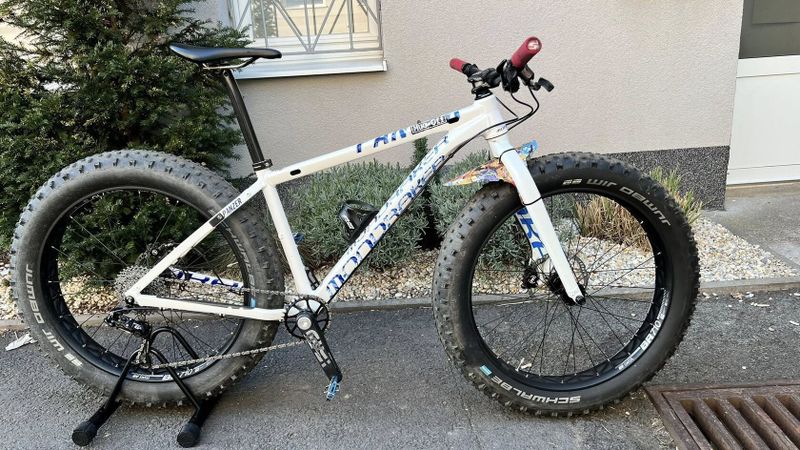fatbike MONDRAKER Panzer white / blue M CUSTOM CARBON