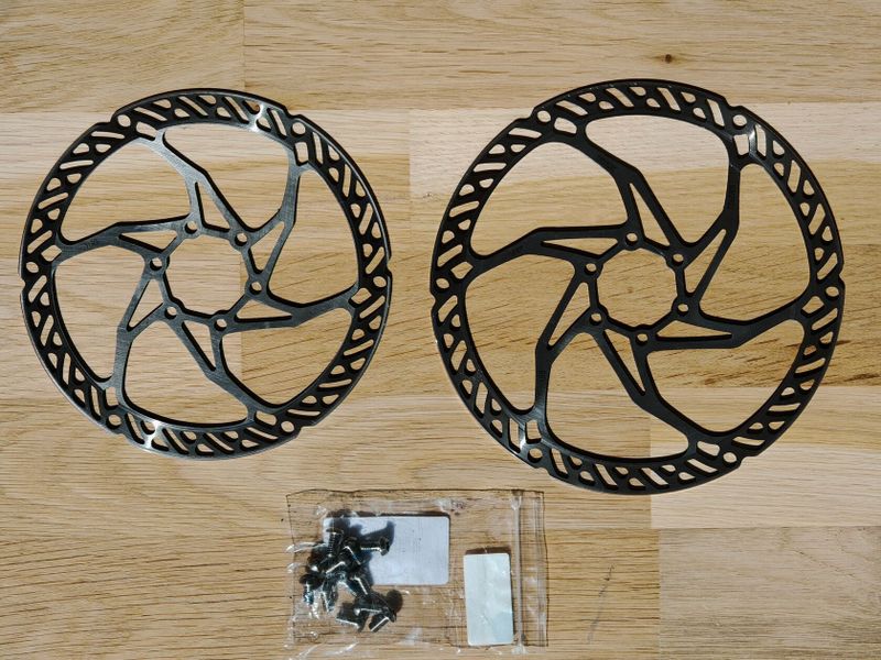 brzdové kotouče Trickstuff Dächle UL, 180mm a 160mm, včetně titan šroubů