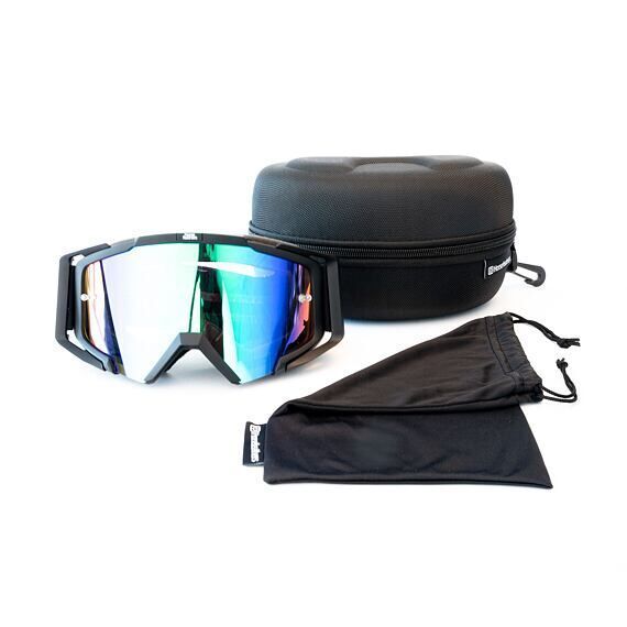 Horsefeathers MTB brýle Patriot - black/mirror green