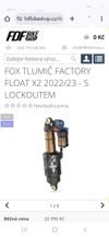 Zánovný Fox Float X2 Factory VVC Kashima Evol 230mm