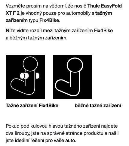 Thule EasyFold XT 2 - provedeni "F"