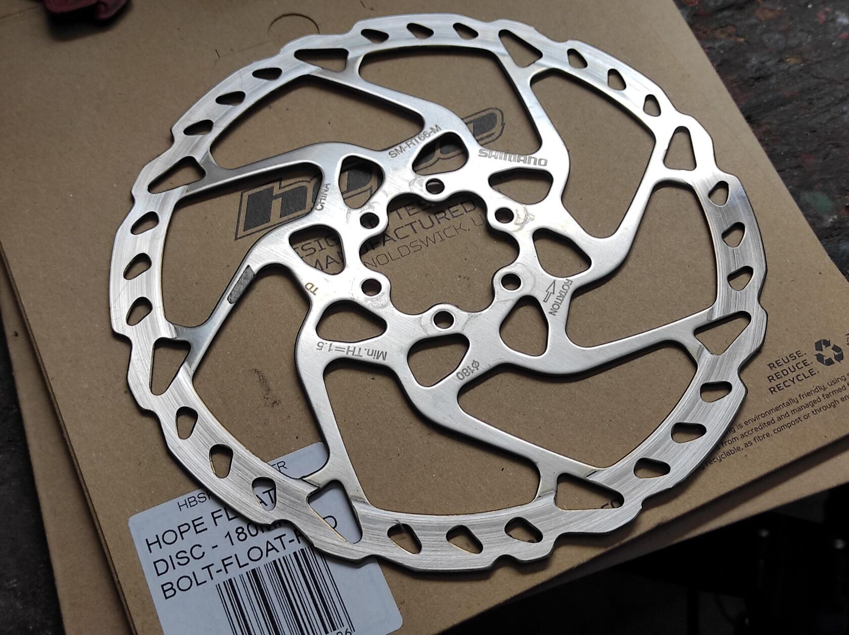 Shimano SM-RT66-M 180 mm brzdový kotouč za 150 Kč | Cyklobazar.cz