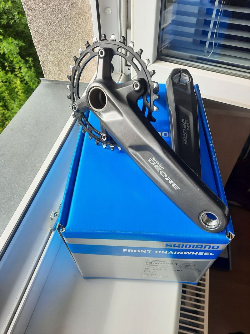 Prodám kliky Shimano FC-M5100 1x10s/11s 175mm + nový střed SMBB52