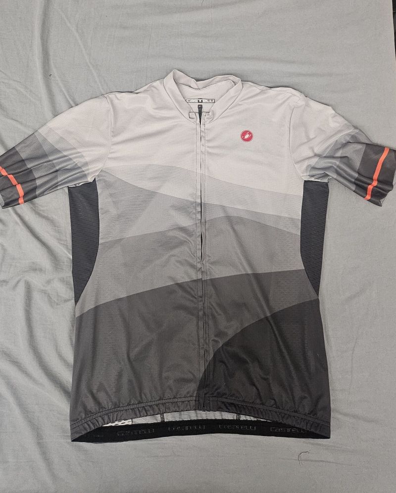 CASTELLI - dres Orizzonte bílá/šedá XL