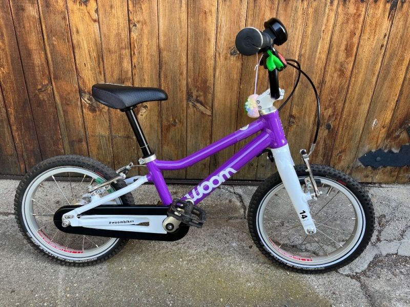 DĚTSKÉ LEHKÉ KOLO 14" WOOM 2 - FIALOVÉ