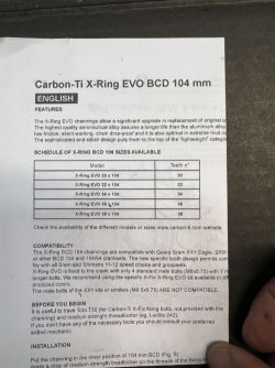Převodník Carbon-Ti X-Ring EVO BCD 104mm