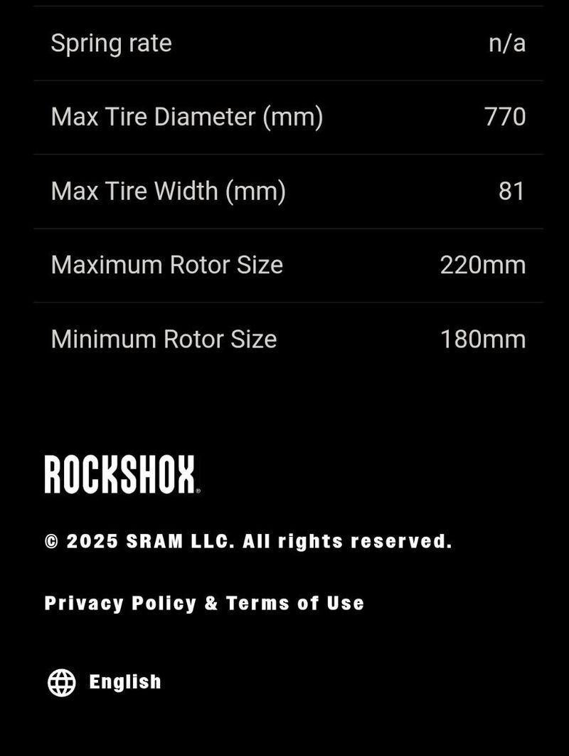 Rock Shox Revelation 150mm 29" boost DebonAir