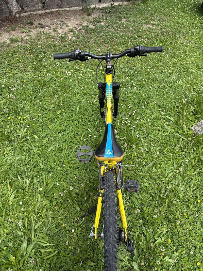Alpina kolo rám 30s vidlice santour m3010 qa řazení od Shimano