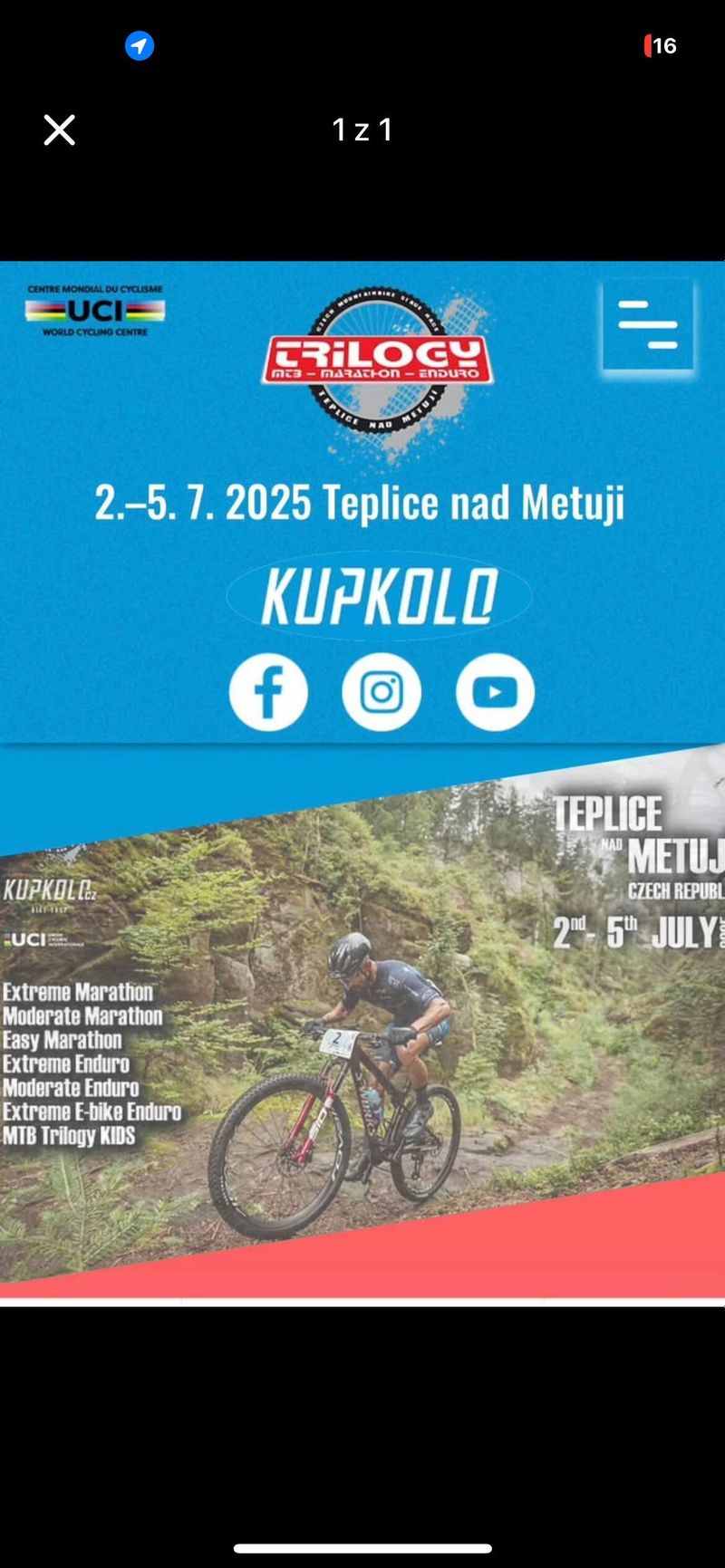 Startovné MTB TRILOGY