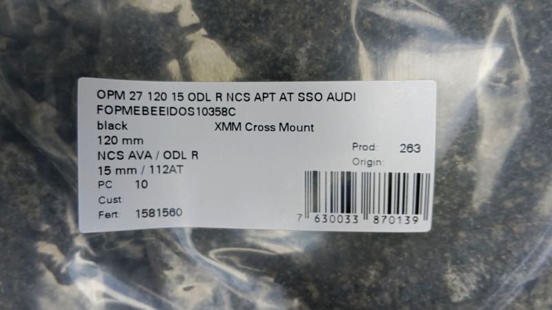 vidlice 27,5 DT Swiss XMM Cross Mount OPM pro kola 120mm osa 15x100mm váha 1570g Open-Drive-Lock NOV