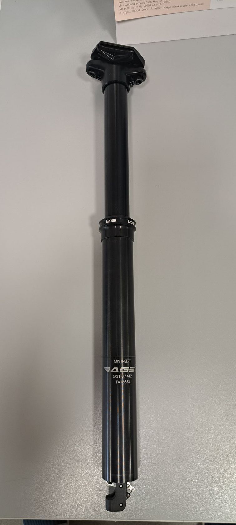 Teleskopická sedlovka - KIND SHOCK Rage Integra 442/150 mm - 31,6