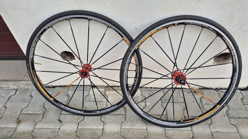 silniční kola Mavic Ksyrium SL, pro ráfkové brzdy, dobrý stav