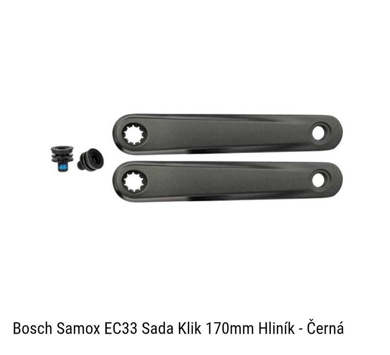 Bosch Samox EC33 Klika Sada 170mm Hliník - Černá
