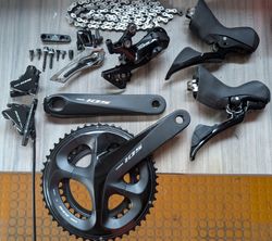 Nová mechanická sada 2x11sp Shimano 105, hydraulické brzdy