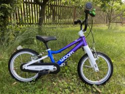 🚲💜 WOOM 2 – dětské kolo 14" – limitovaná barevná edice + příslušenství