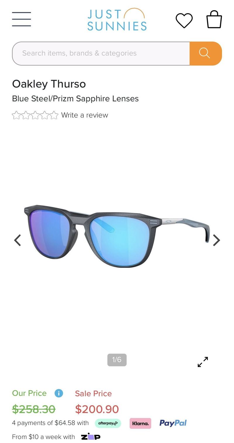 OAKLEY SUTRA & OAKLEY THURSO Blue Steel/Prizm Sapphire