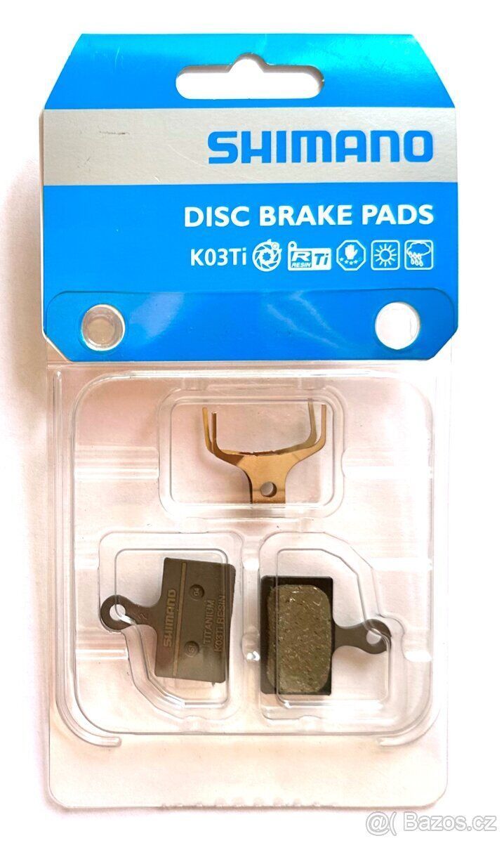 Originál Shimano XTR K03Ti Polymerové brzdové destičky. Nové se zárukou. Jeden pár.